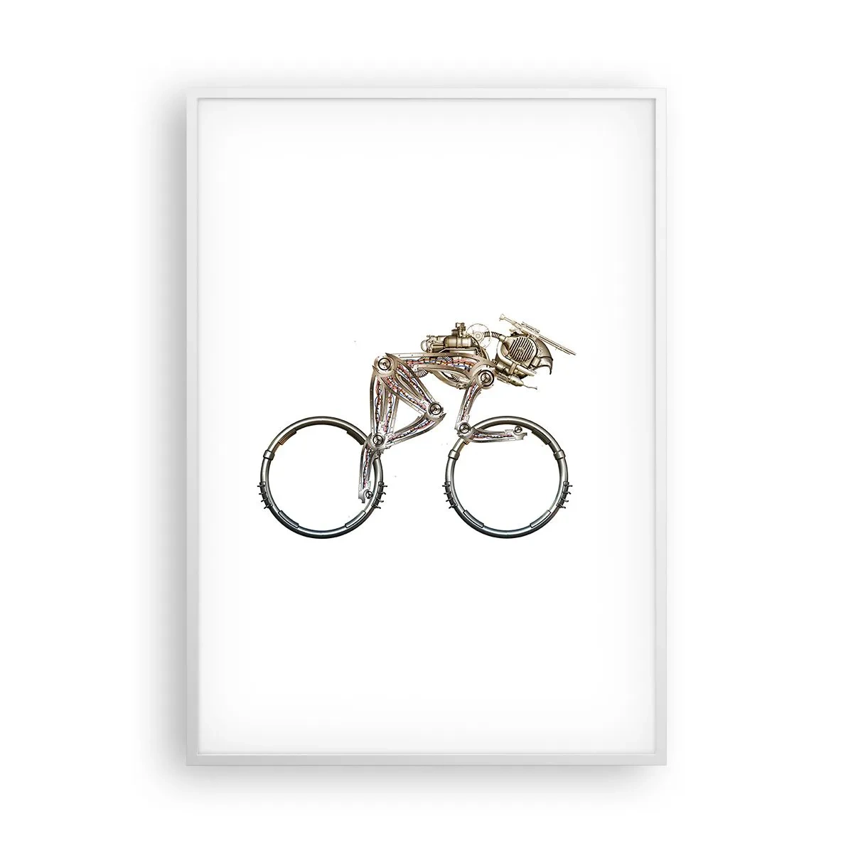 Plakat i hvid ramme - En fantastisk maskine - 70x100 cm