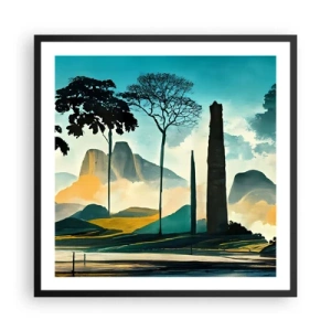 Plakat i sort ramme - Stadig højere og højere - 60x60 cm