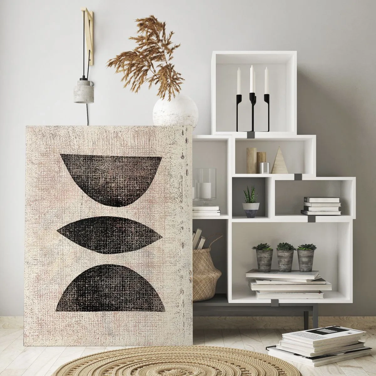 Billede på glas - Etnisk abstraktion - 80x120 cm