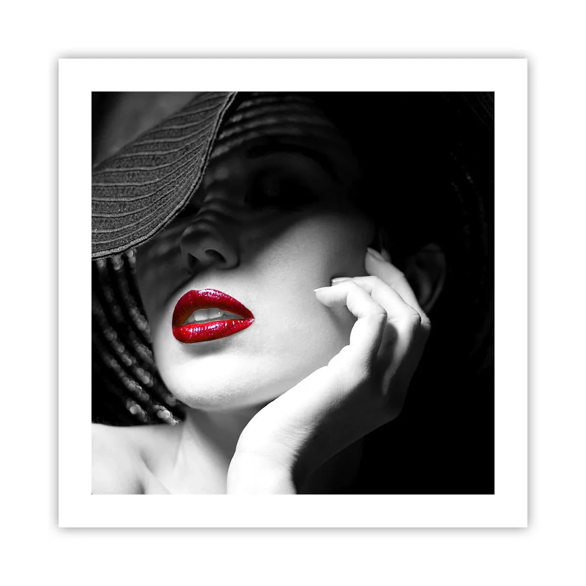 Plakat - Studie i skarlagenrødt - 50x50 cm