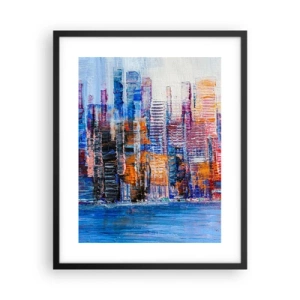 Plakat i sort ramme - En glad metropol - 40x50 cm