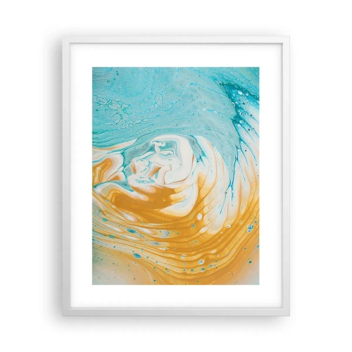 Plakat i hvid ramme - Pastel hvirvel - 40x50 cm