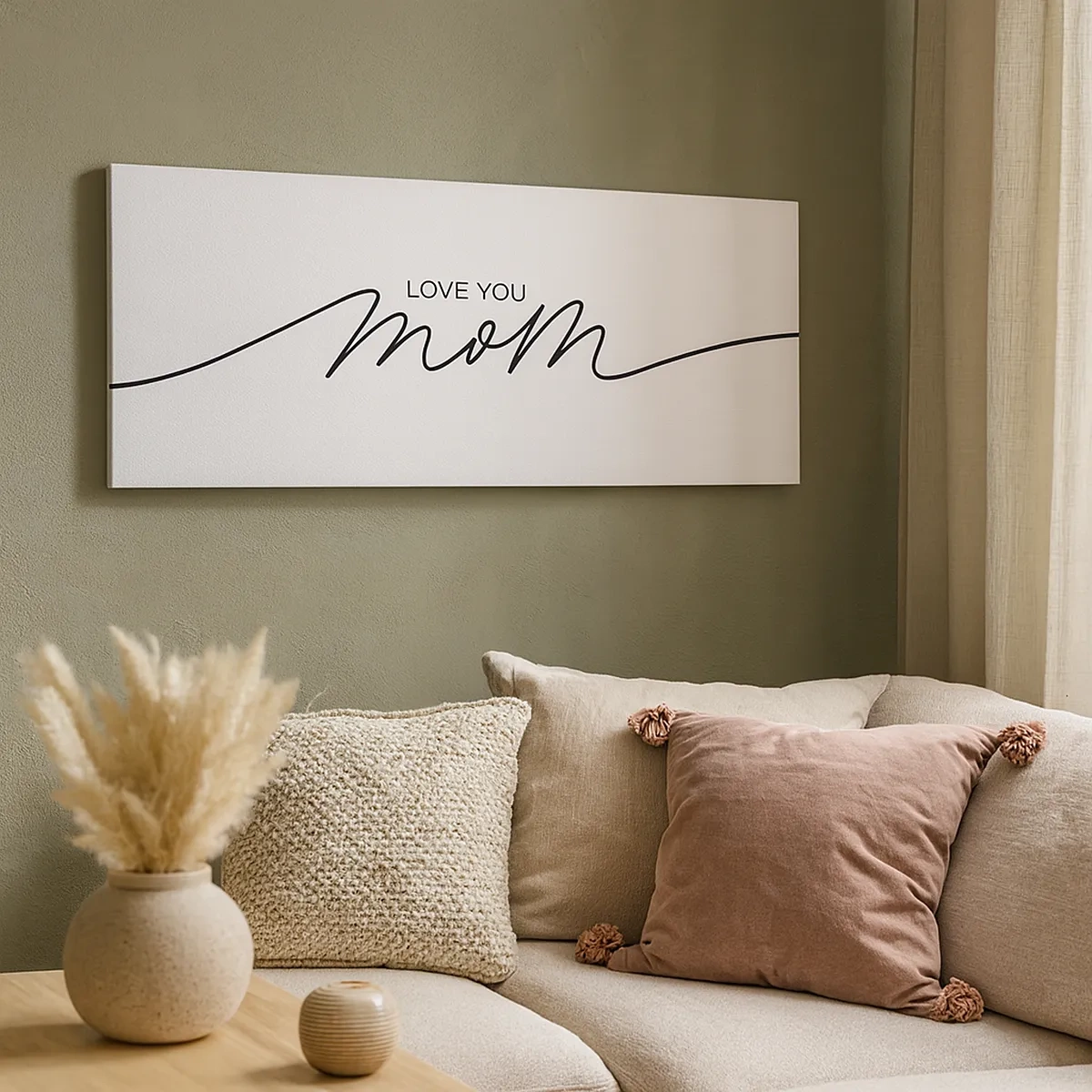 Lærredstryk - Billede på lærred - Stor følelse - 30x30 cm