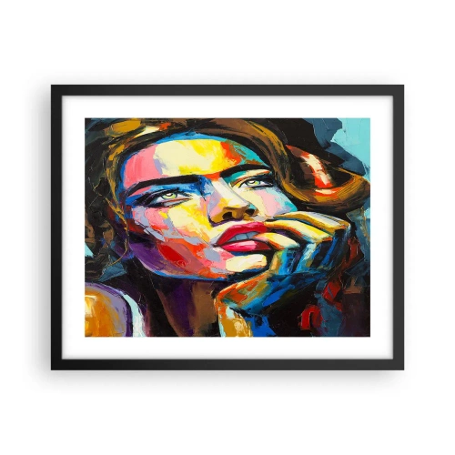 Plakat i sort ramme - Drømme som fugle svæver gennem himlen - 50x40 cm