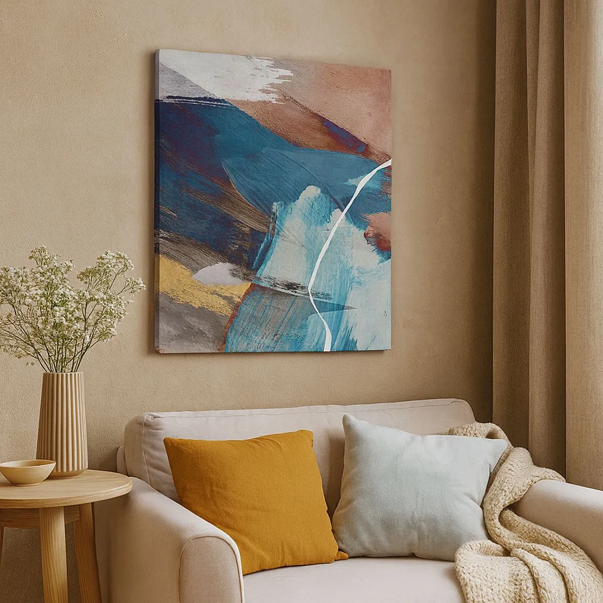 Lærredstryk - Billede på lærred - Med flair og energi - 30x30 cm