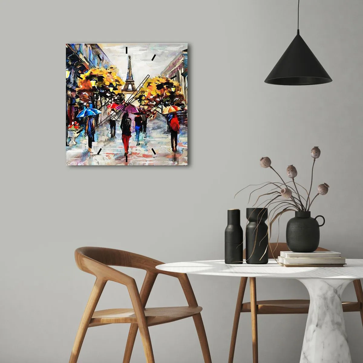 Vægur, Uret - Særligt smuk om efteråret - 40x40 cm