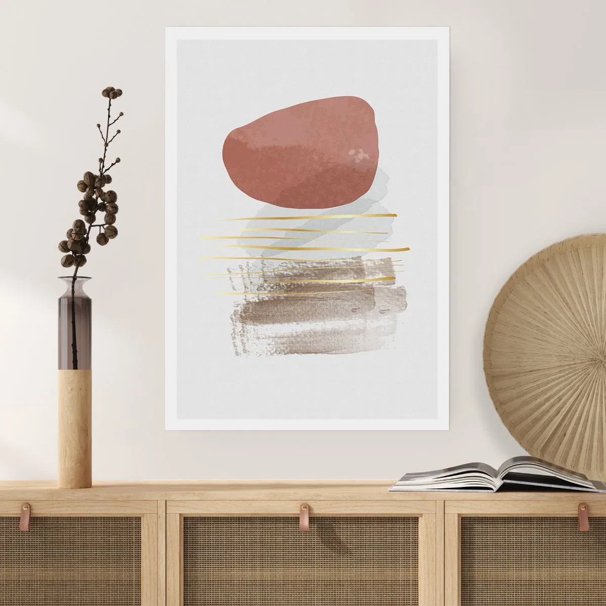 Plakat - Abstrakt kolonnade - 30x40 cm