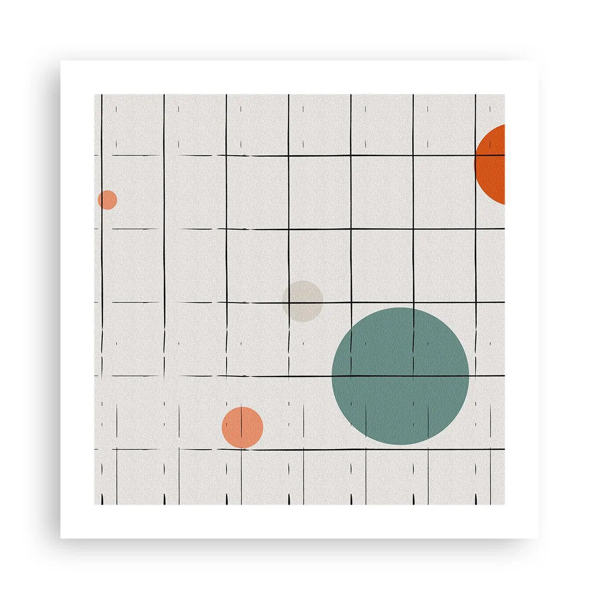 Plakat - Fanget i en fælde. Os eller dem? - 50x50 cm
