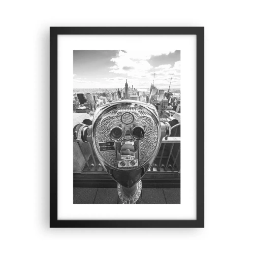 Plakat i sort ramme - Byen over byer - 30x40 cm