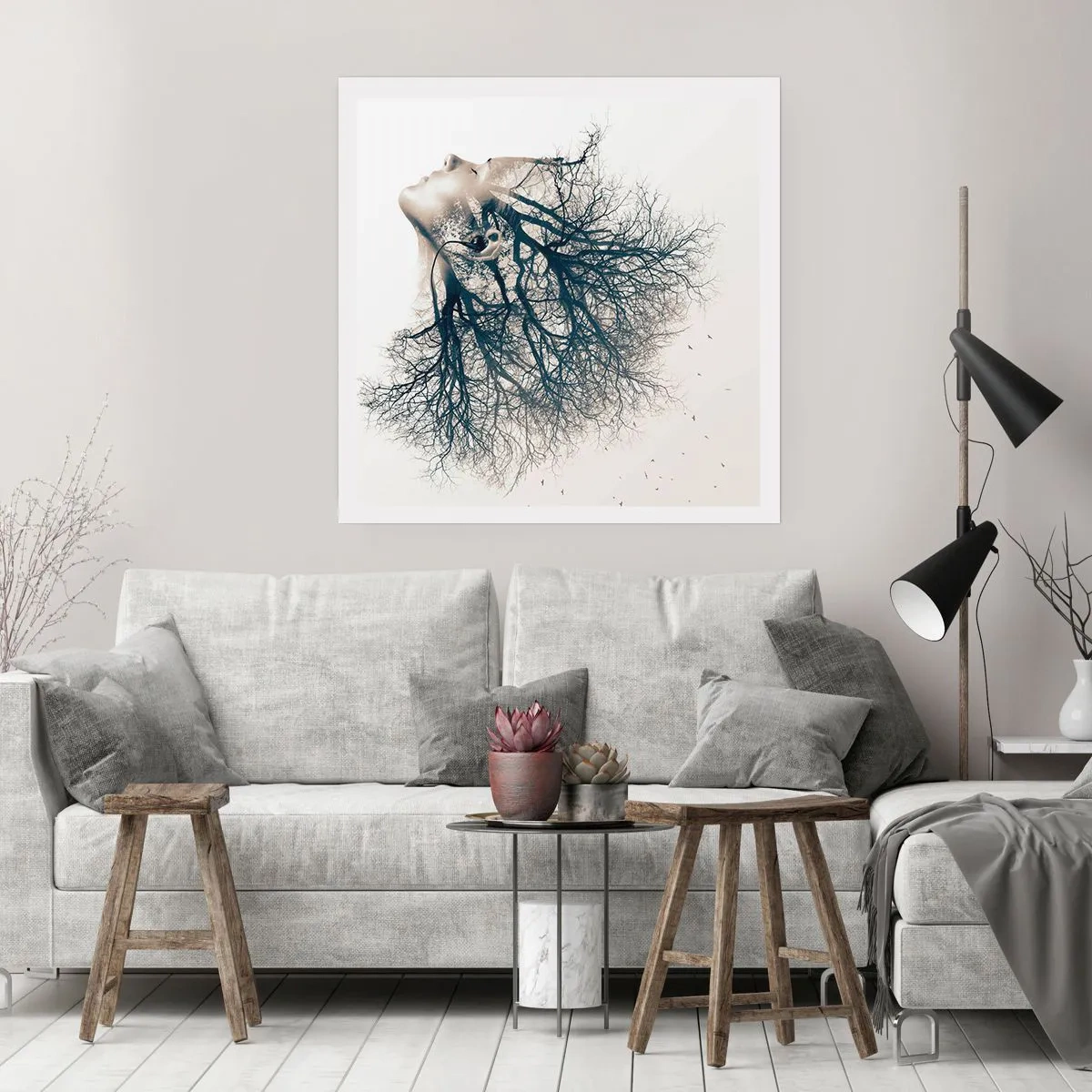 Plakat - Lyttede til træets hvisken - 30x30 cm