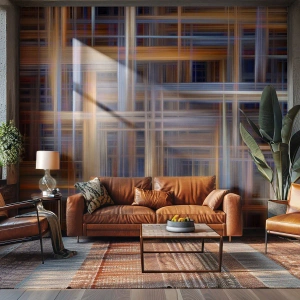 Fototapet Premium Canvas - Vævet af lys - Abstraktion, Stykke, Grafik - 400x280 cm