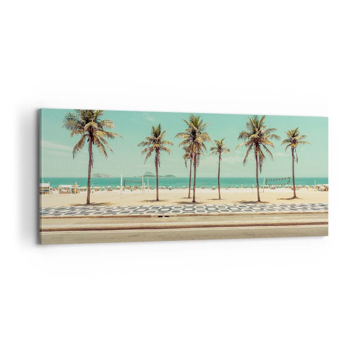 Lærredstryk - Billede på lærred - På stranden - 100x40 cm