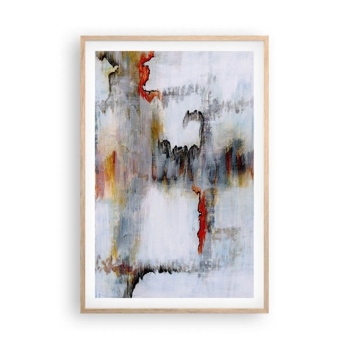 Plakat i ramme af lyst egetræ - En pind på vandet - 61x91 cm
