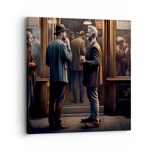 Lærredstryk - Billede på lærred - Et godt øjeblik på dagen - 30x30 cm