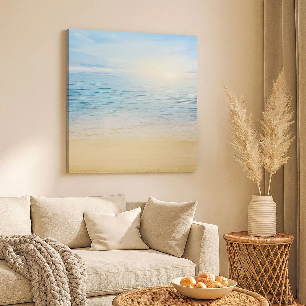 Lærredstryk - Billede på lærred - Det store blå - 30x30 cm