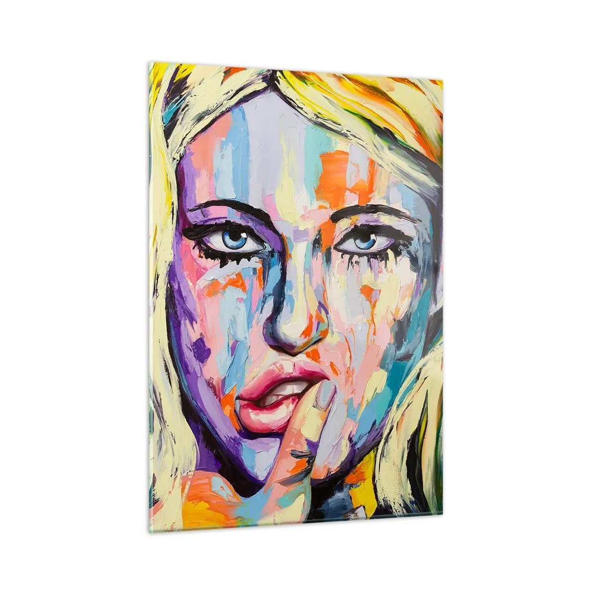 Billede på glas - Se hende lige i øjnene - 50x70 cm