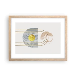 Plakat i ramme af lyst egetræ - Lysstyrke og udstråling - 40x30 cm