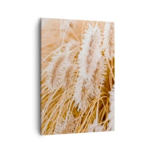 Lærredstryk - Billede på lærred - Gyldent susen af græsser - 50x70 cm