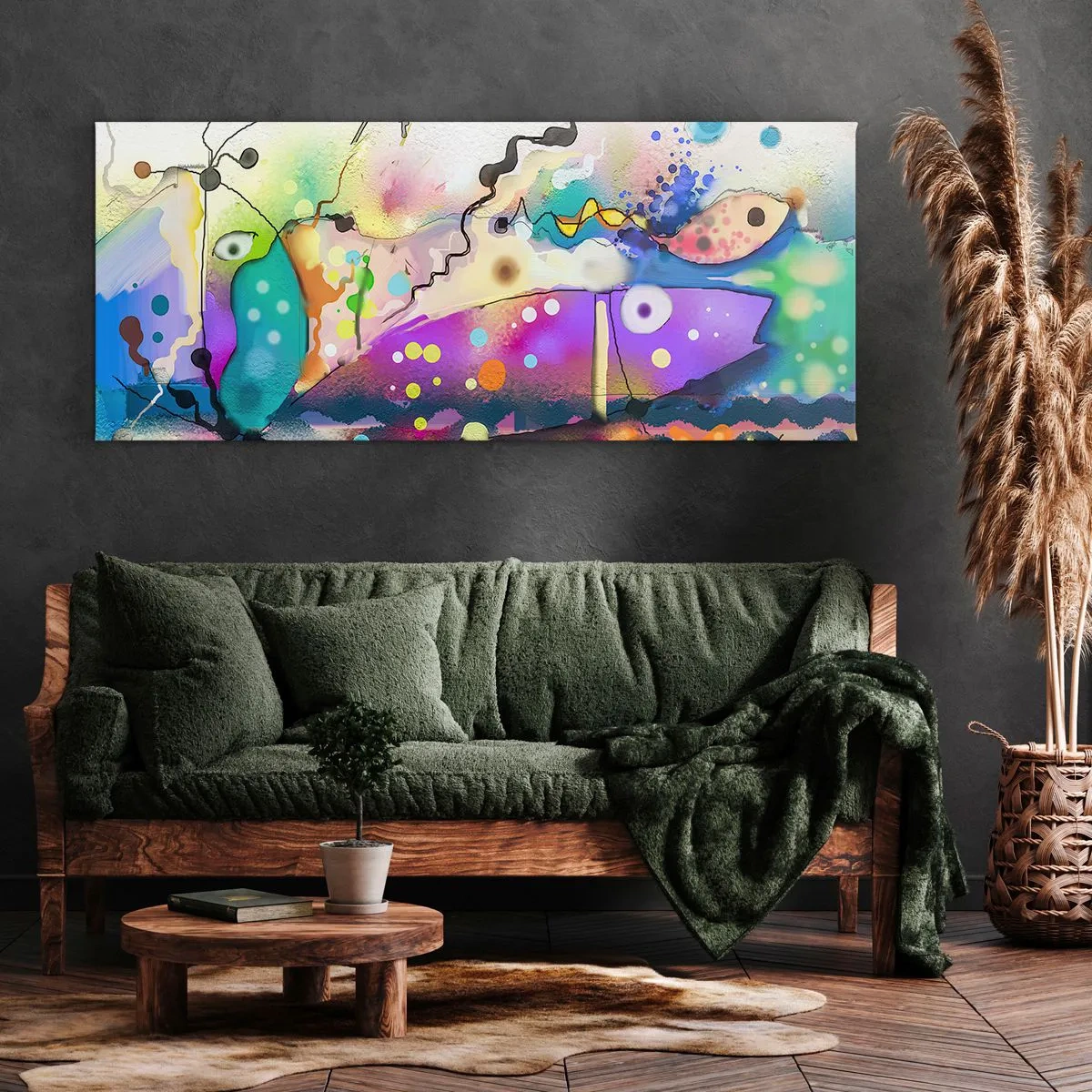 Lærredstryk - Billede på lærred - Ingen ord! - 120x50 cm