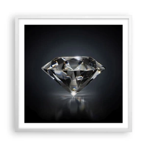 Plakat i hvid ramme - Bedste veninde - 60x60 cm