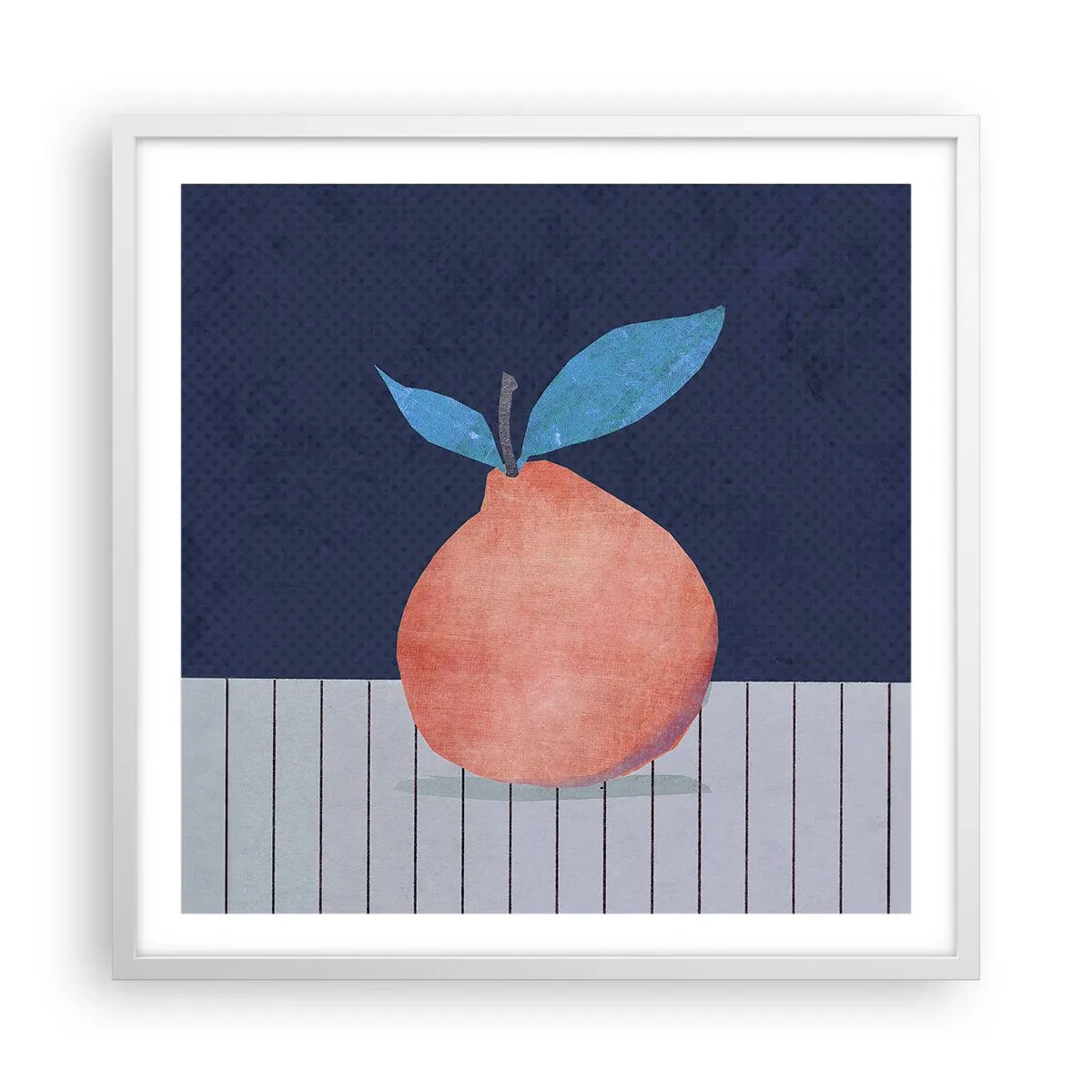 Plakat i hvid ramme - Konveksitet og plan - 60x60 cm