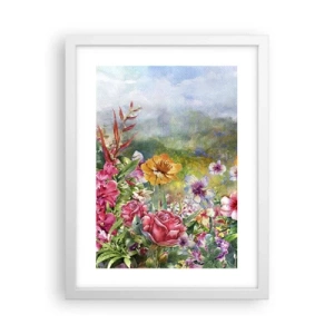 Plakat i hvid ramme - En have, der er gået amok - 30x40 cm