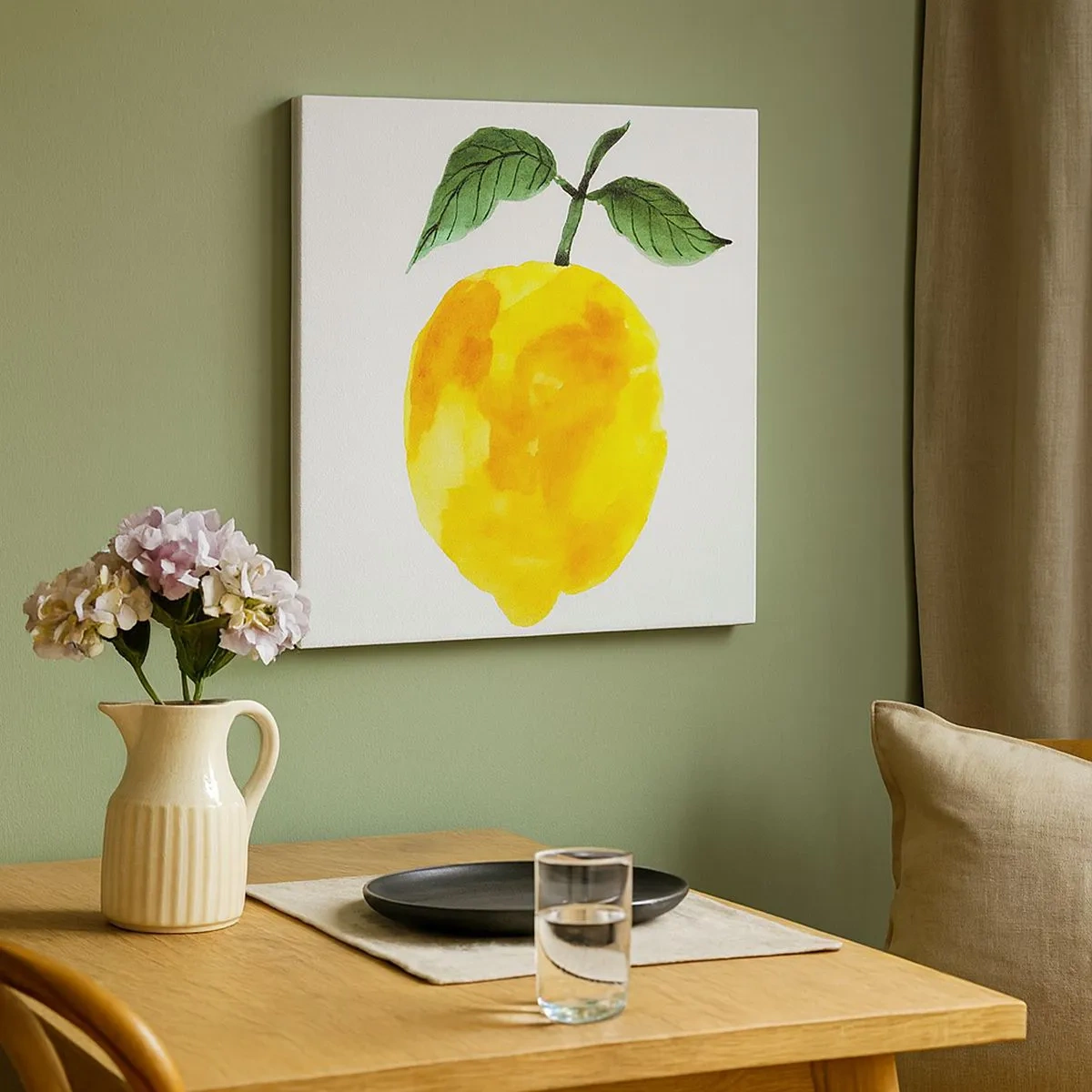 Lærredstryk - Billede på lærred - Hvordan man kender smagen af solen - 30x30 cm