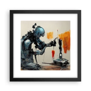 Plakat i sort ramme - Kommer i morgen... - 30x30 cm