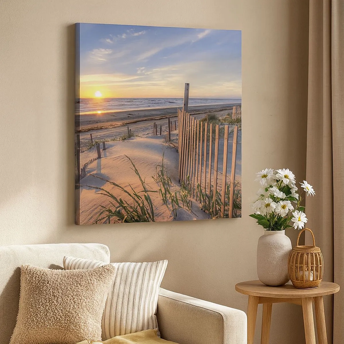 Lærredstryk - Billede på lærred - Vindens blænding og skygge - 30x30 cm