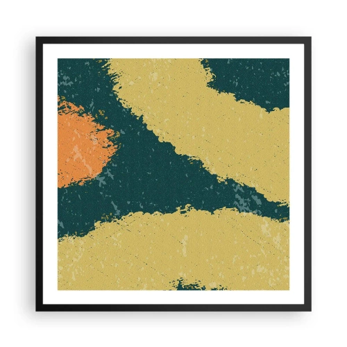 Plakat i sort ramme - Abstraktion - i slowmotion - 60x60 cm