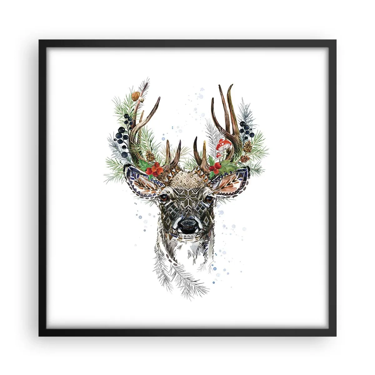 Plakat i sort ramme - I festlig påklædning - 50x50 cm