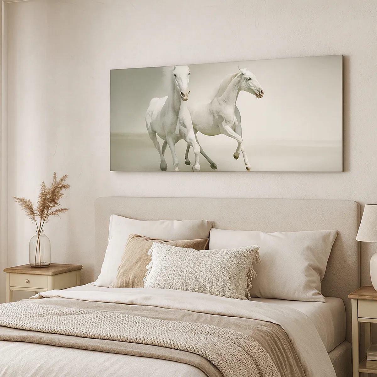 Lærredstryk - Billede på lærred - White power! - 30x30 cm