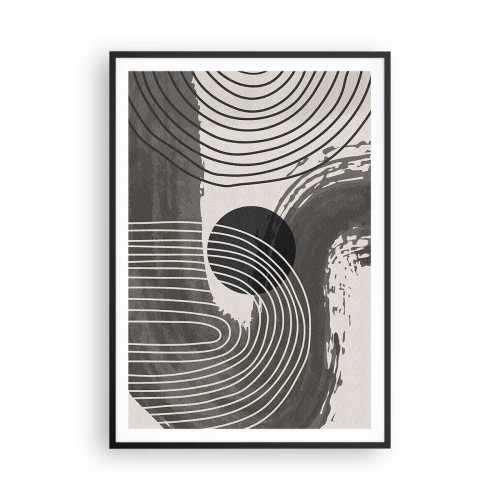 Plakat i sort ramme - Oval vinder - 70x100 cm