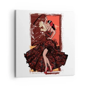 Lærredstryk - Billede på lærred - I hjertets rytme - 60x60 cm