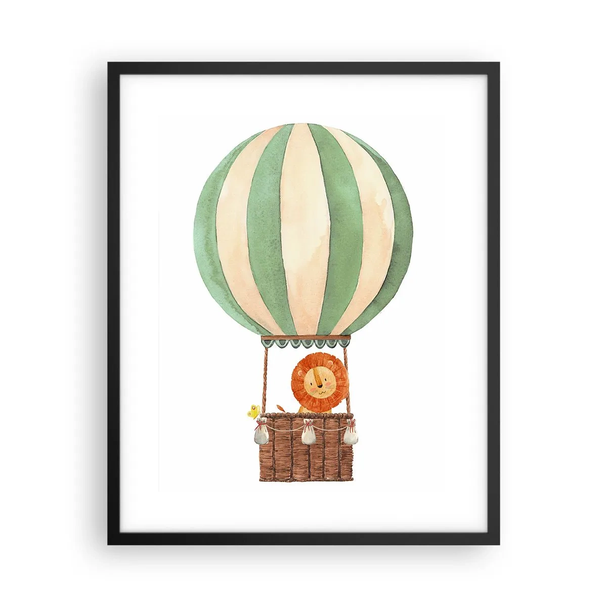 Plakat i sort ramme - Leons rejser - 40x50 cm