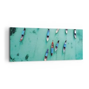 Lærredstryk - Billede på lærred - I glædelig forventning - 100x40 cm