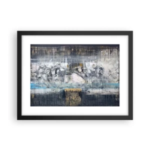 Plakat i sort ramme - Som på is, som på fortovet - 40x30 cm