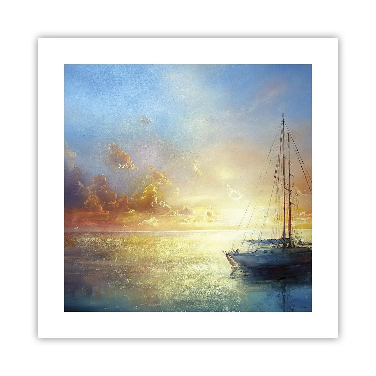 Plakat - I en gylden bugt - 40x40 cm