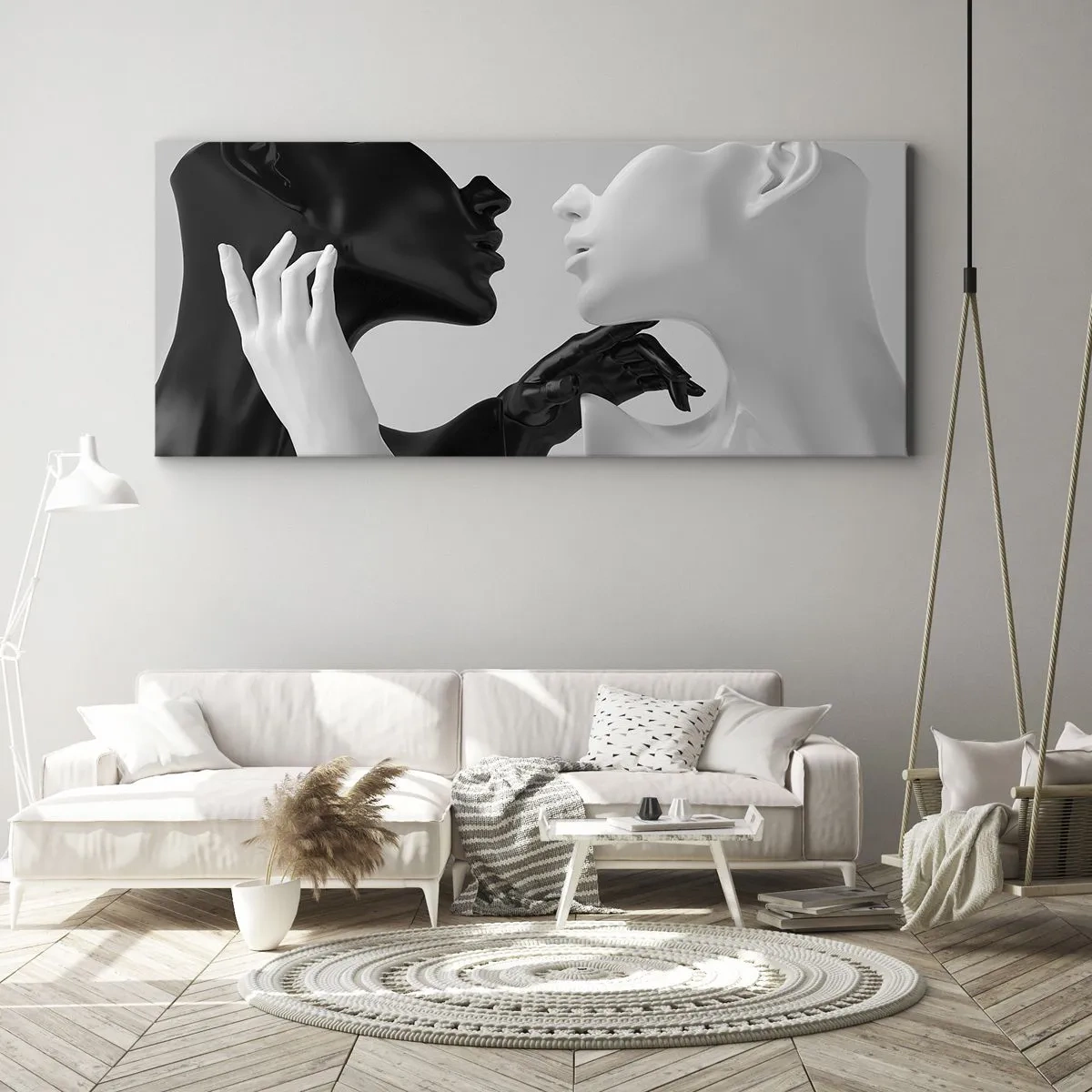 Lærredstryk - Billede på lærred - Tiltrækning - begær - 100x40 cm