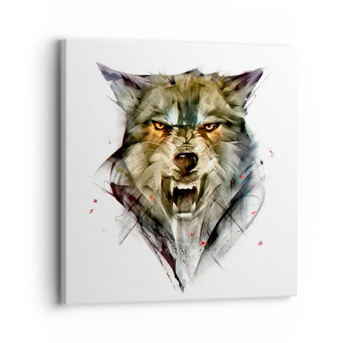 Lærredstryk - Billede på lærred - Ikke et skridt! - 30x30 cm