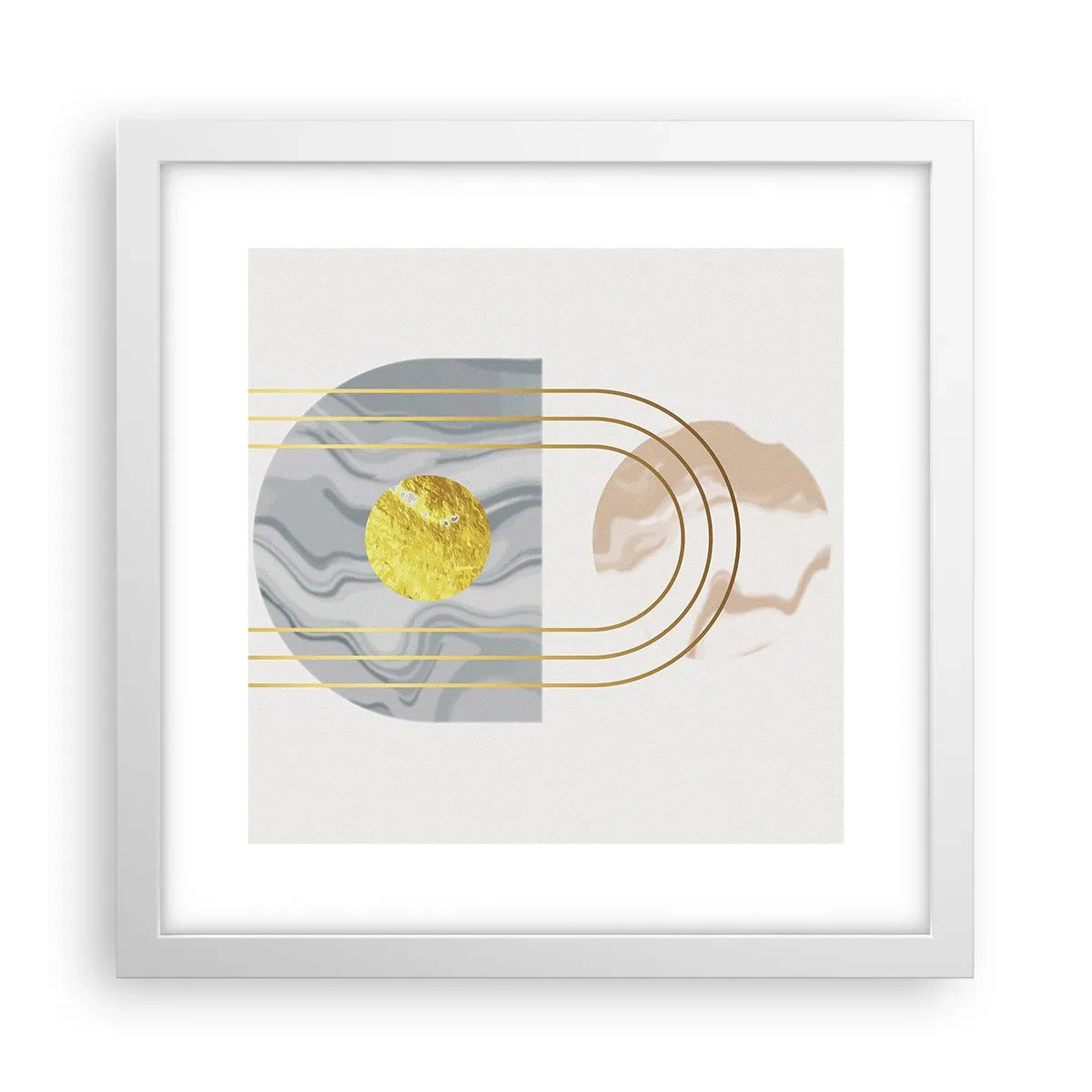 Plakat i hvid ramme - Lysstyrke og udstråling - 30x30 cm