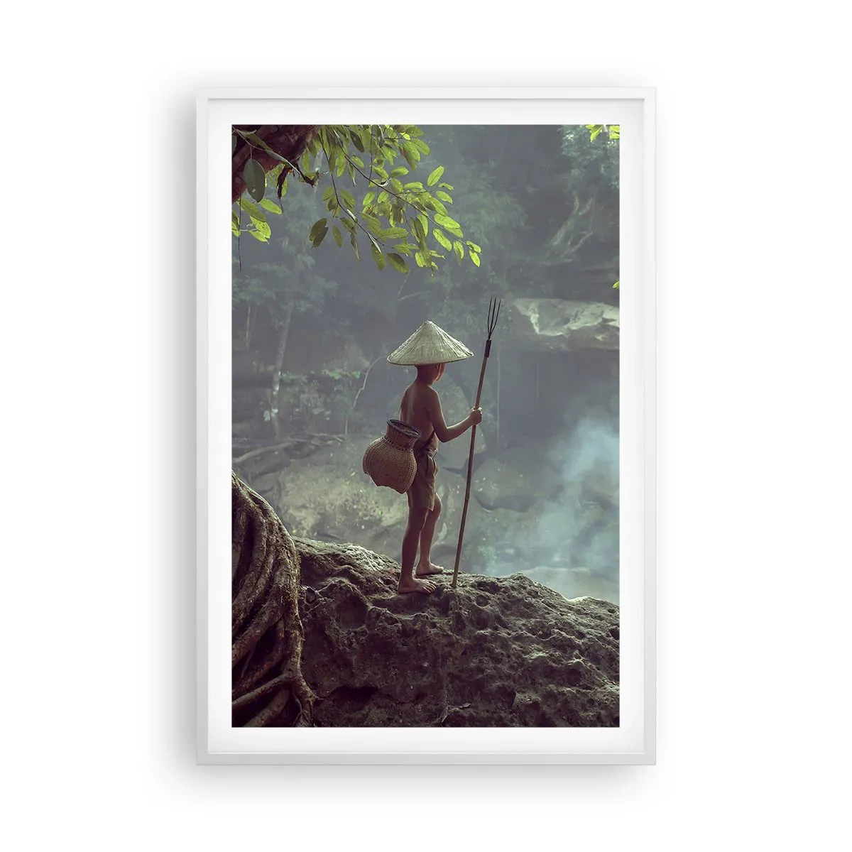 Plakat i hvid ramme - Venlig med naturen - 61x91 cm