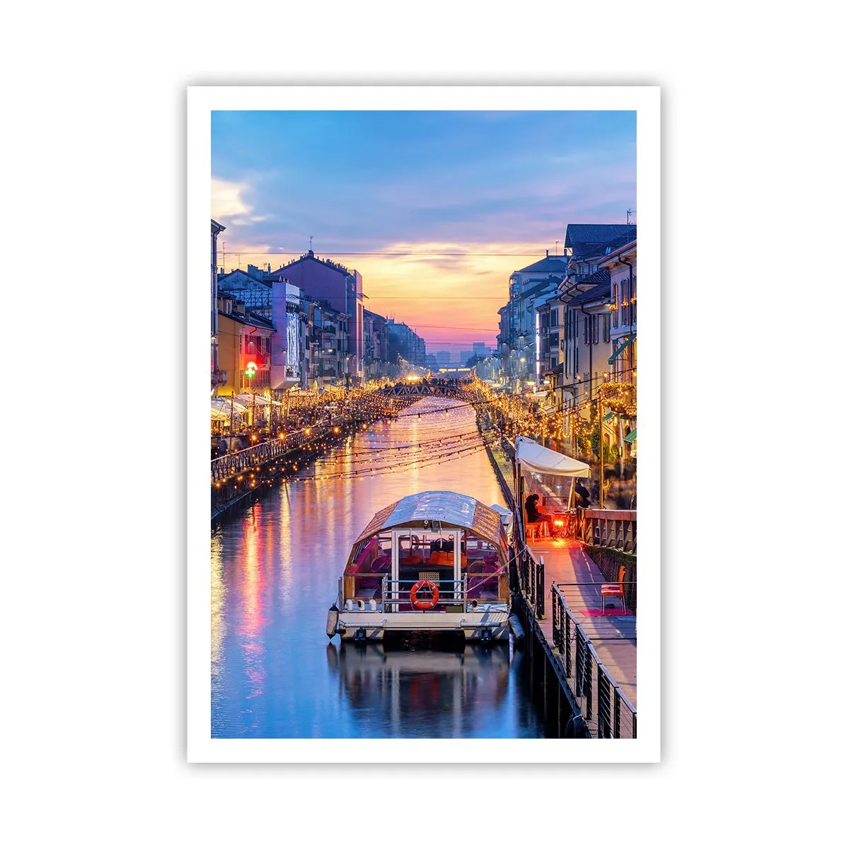 Plakat - En aften med lys og sjov - 70x100 cm