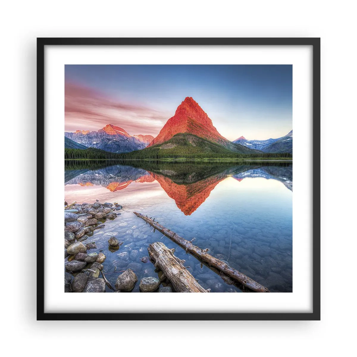 Plakat i sort ramme - Varme og kulde - 50x50 cm