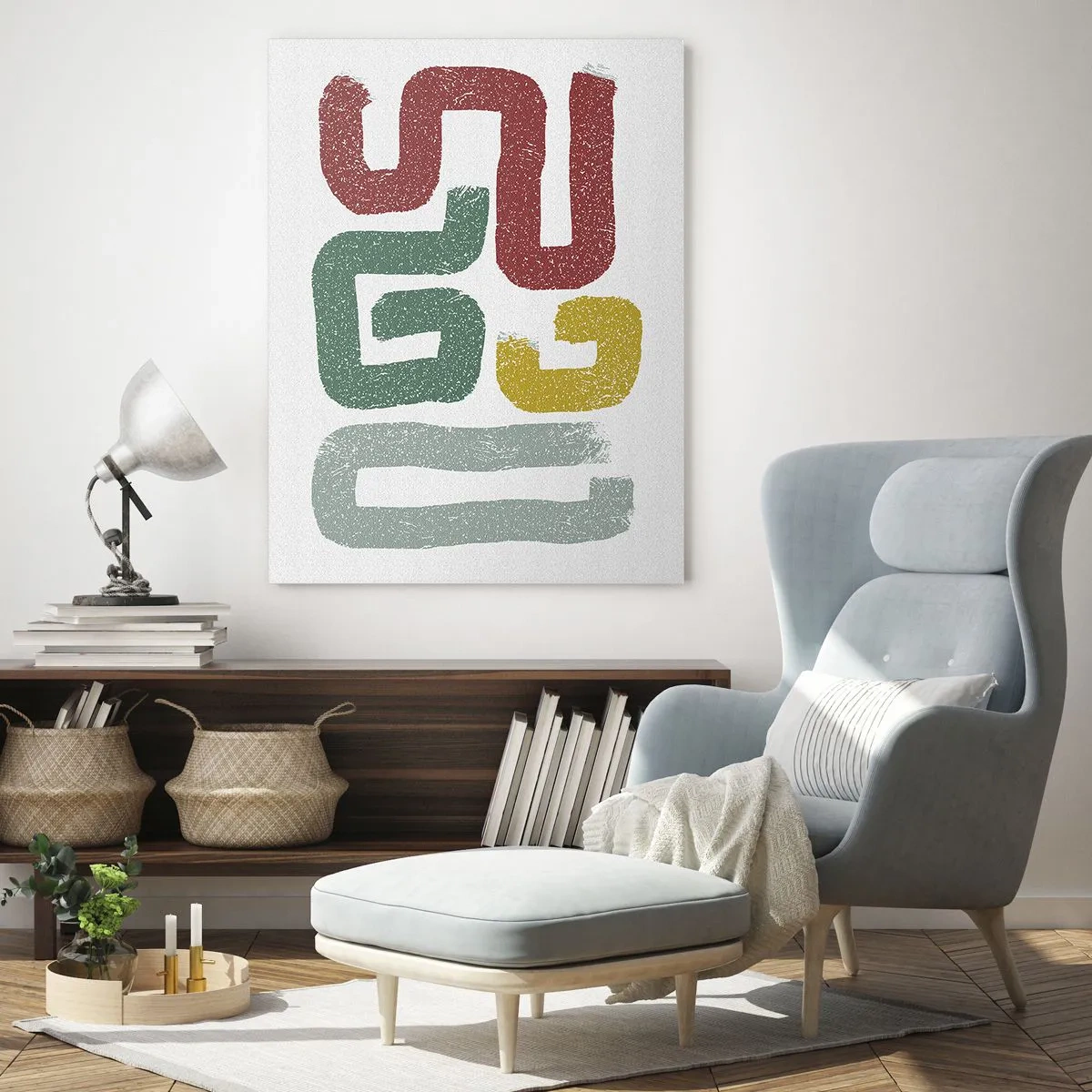 Billede på glas - På et ukendt sprog - 50x70 cm