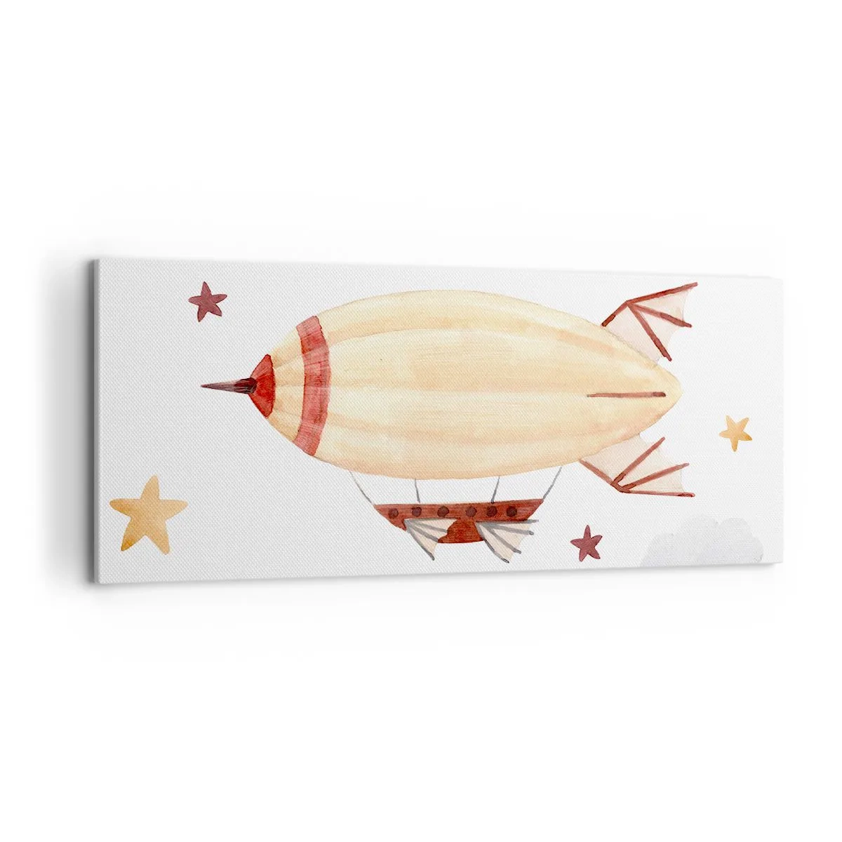 Lærredstryk - Billede på lærred - Et luftskib - 100x40 cm