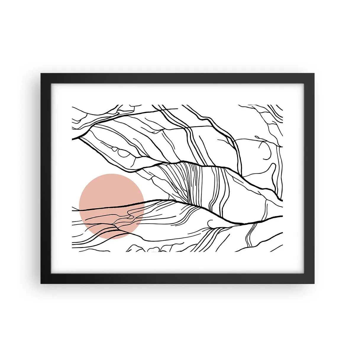 Plakat i sort ramme - I et netværk af kviste - 40x30 cm