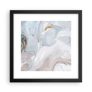 Plakat i sort ramme - Hvid opløftet - 30x30 cm