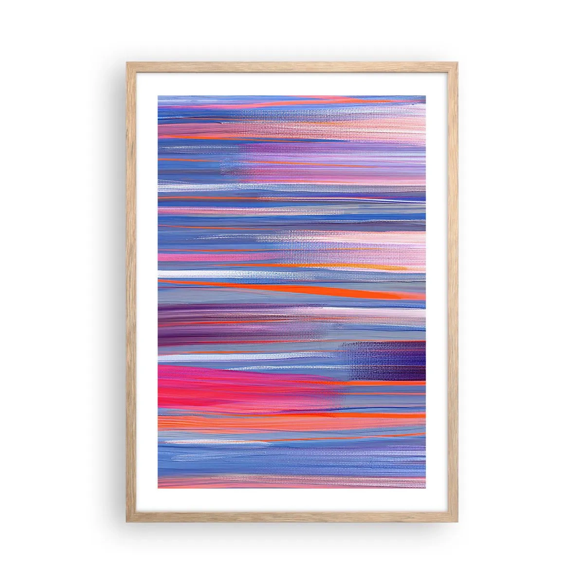 Plakat i ramme af lyst egetræ - Opstigning - 50x70 cm