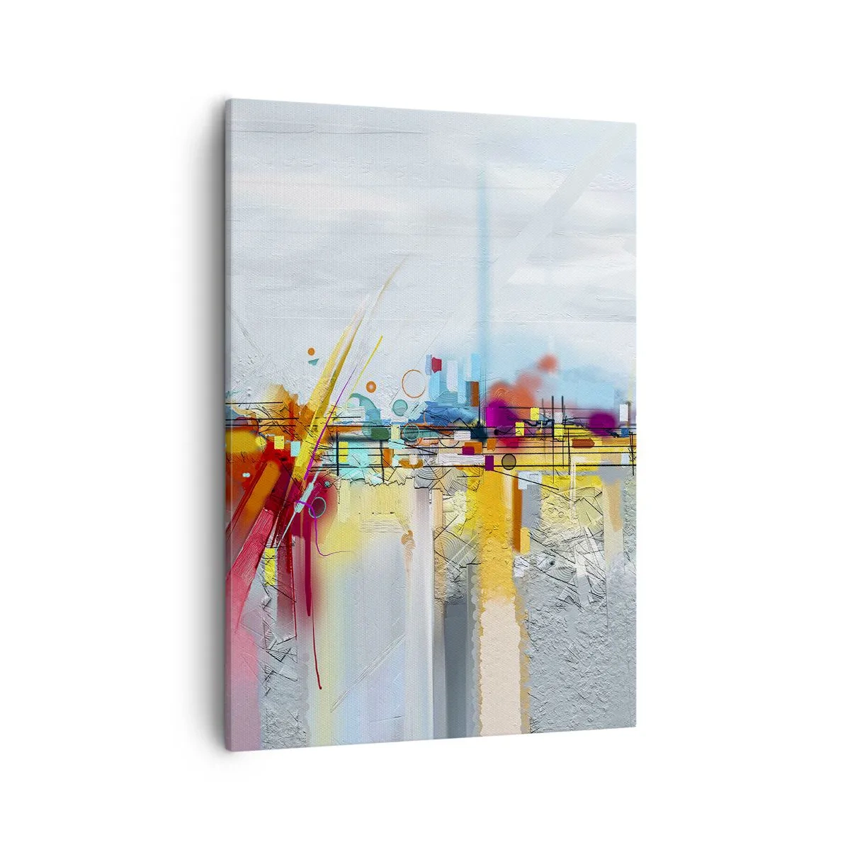 Lærredstryk - Billede på lærred - Glædens bro over livets flod - 50x70 cm